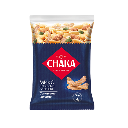 Микс ореховый соленый с ржаными чипсами CHAKA